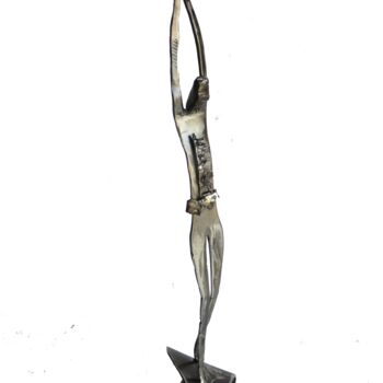 Sculpture titled "DECONTRACTE" by Jean-Marc Martinez, Original Artwork, Metals