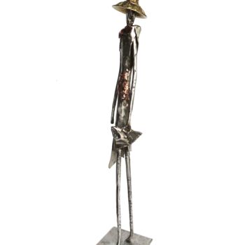 Sculpture titled "LA PARISIENNE bis" by Jean-Marc Martinez, Original Artwork, Metals