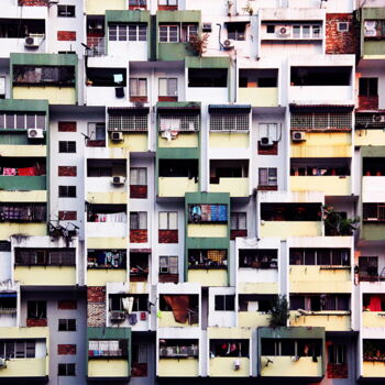 Фотография под названием "Kuala Lumpur, Façade" - Jean-Marie Virat, Подлинное произведение искусства, Цифровая фотография