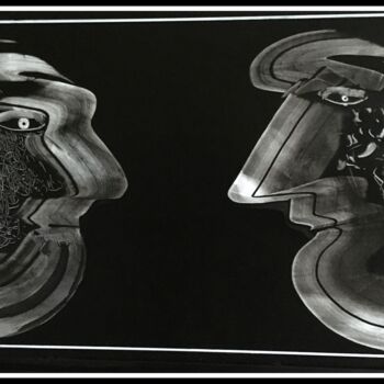 Peinture intitulée "Face à Face" par Jean Marie Wisselmann, Œuvre d'art originale, Acrylique