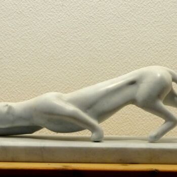 Sculpture titled "CARRARA MARBLE ANIM…" by Jean-Michel Garino, Original Artwork, Stone