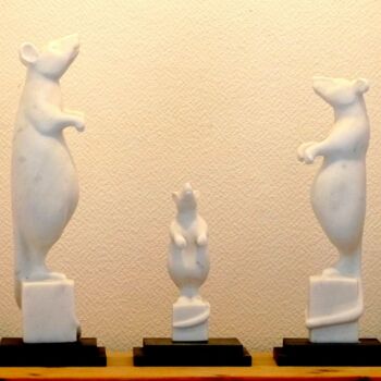 Sculpture titled "Carrara Marble Wild…" by Jean-Michel Garino, Original Artwork, Stone