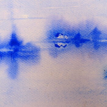 Dessin intitulée "Bleu lagune" par Jean-Michel Liewig, Œuvre d'art originale, Autre