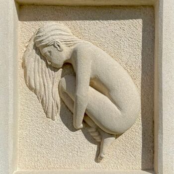 Sculptuur getiteld "IMAGINE" door Jean-Paul Baudry, Origineel Kunstwerk, Steen