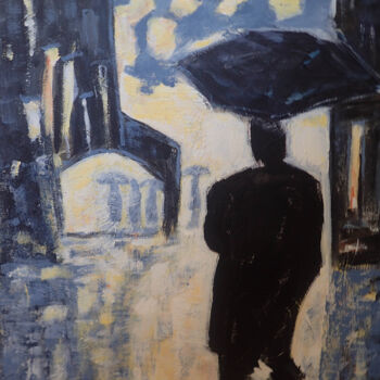 Malarstwo zatytułowany „sous la pluie” autorstwa Jean-Pierre Piccin, Oryginalna praca, Akryl