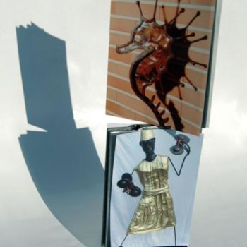 Скульптура под названием "Porte photos 2" - Jean Remaury, Подлинное произведение искусства, Металлы