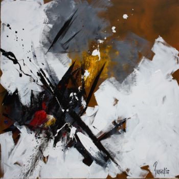 Картина под названием "Abstrait 8" - Jean Rougerie, Подлинное произведение искусства, Акрил