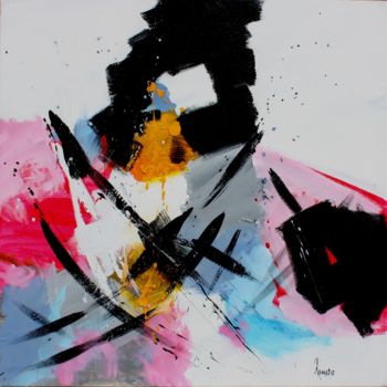 Painting titled "n ° 4247  ABSTRAIT" by Jean Rougerie, Original Artwork, Acrylic