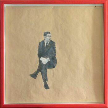 Dibujo titulada "Gentleman  - 3" por Jean-Yves Verne, Obra de arte original, Tiza Montado en Otro panel rígido