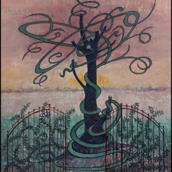 Картина под названием "L'arbre" - Jean Boelen, Подлинное произведение искусства