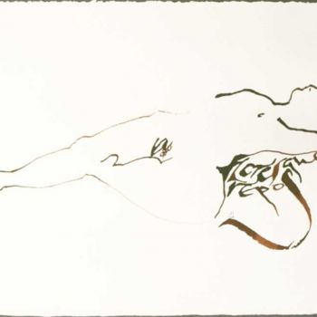 Dibujo titulada ""Floresque repos" -…" por Jean Luc Moreau Romain, Obra de arte original, Otro
