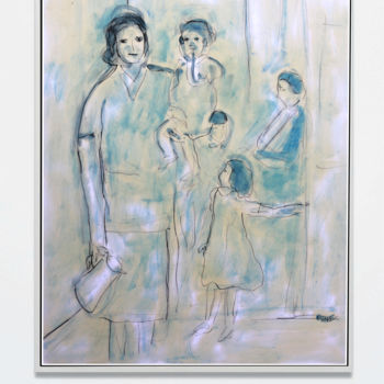 Pintura titulada "FAMILLE NOMBREUSE" por Jean Mirre, Obra de arte original, Oleo