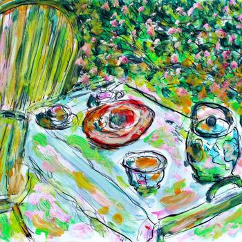 Malerei mit dem Titel "TEA" von Jean Mirre, Original-Kunstwerk, Öl