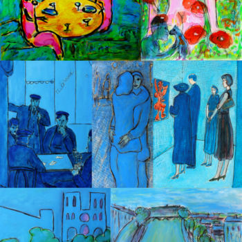 「Novembre en couleur…」というタイトルの絵画 Jean Mirreによって, オリジナルのアートワーク, オイル