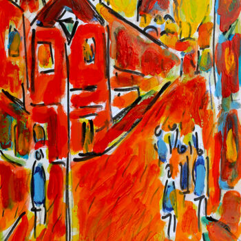Peinture intitulée "Consulat rouge1" par Jean Mirre, Œuvre d'art originale, Huile