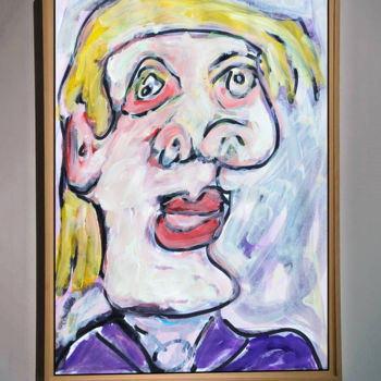 Painting titled "Guess who ? Danger!!" by Jean Mirre, Original Artwork, Oil