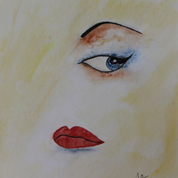 Peinture intitulée "CLIN d'OEIL" par Jeannette Allary, Œuvre d'art originale, Aquarelle