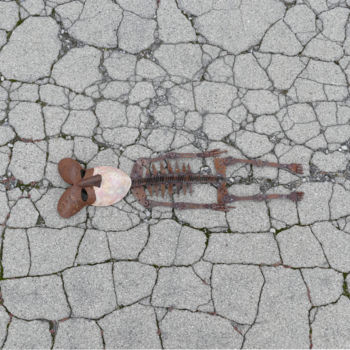 Sculpture titled "RUINED HIGHWAY" by Jeff Mann, Original Artwork, Metals