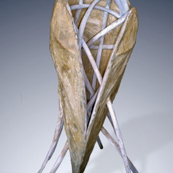 Sculpture titled ""Vessel #11—Chernob…" by Jeff Key, Original Artwork, Wood
