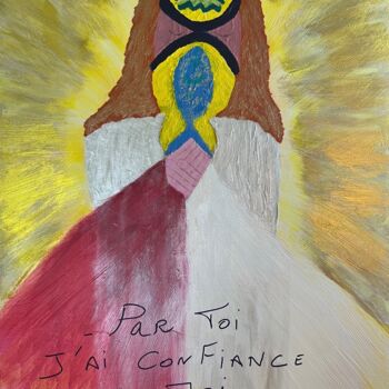 Pintura titulada "La Miséricorde bonté" por Jehan Bassigny, Obra de arte original, Acrílico Montado en Bastidor de camilla d…
