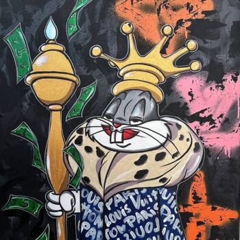 Pintura titulada "King" por Jekaterina Afonina, Obra de arte original, Acuarela Montado en Bastidor de camilla de madera