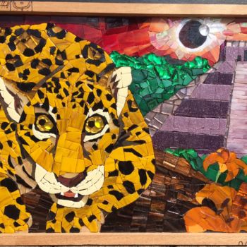 Artesanía titulada "Jaguar Eclipse" por Jenny Van Der Ree, Obra de arte original, Decoración del hogar