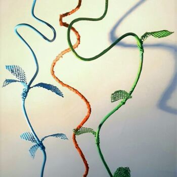 Escultura titulada "Méta-flore" por Jerome Guibert, Obra de arte original, Acero inoxidable