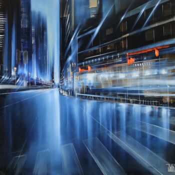 Painting titled "Hong Kong Corner" by Jerome Guillet, Original Artwork, Oil