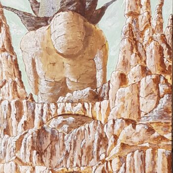 Pittura intitolato "En passant" da Jerome Peitregnet, Opera d'arte originale, Acrilico Montato su Telaio per barella in legno