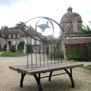 Skulptur mit dem Titel "Nos yeux sont des o…" von Jérôme Danikowski, Original-Kunstwerk, Metalle