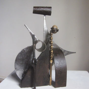 Sculptuur getiteld "Triumvirat" door Jérôme Danikowski, Origineel Kunstwerk, Metalen