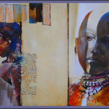 Peinture intitulée "African reggae" par Jicé, Œuvre d'art originale, Huile