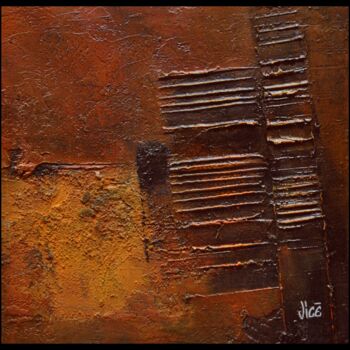 Painting titled "Relief et reflets" by Jicé, Original Artwork, Oil Mounted on Other rigid panel