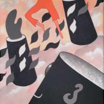 Peinture intitulée "Psychanalyse n°3 -…" par Jocelyne Deschamps-Kus, Œuvre d'art originale, Acrylique Monté sur Châssis en b…