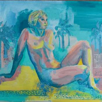 Pittura intitolato "Agustina" da Jill Carrott, Opera d'arte originale, Acrilico