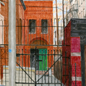 Peinture intitulée "Old Church Alley, C…" par Jim Fischer, Œuvre d'art originale