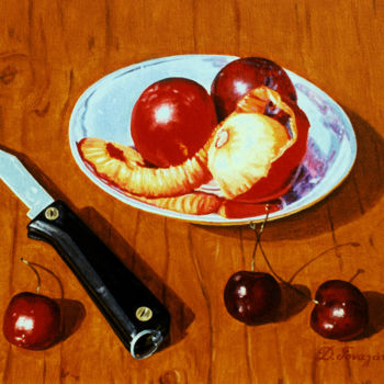 Painting titled "FRUITS" by Dimitrios Gonalakis, Original Artwork, Oil