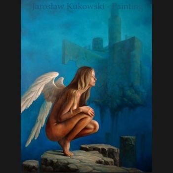 Pintura intitulada "Angel" por Jaroslaw Kukowski, Obras de arte originais
