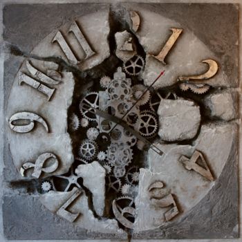 Escultura intitulada "The Clock XXVIII, J…" por Jaroslaw Kukowski, Obras de arte originais, Cimento