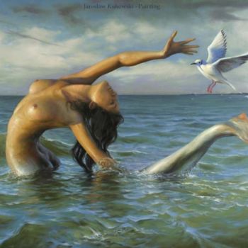 Pintura intitulada "The Last Baltic Mer…" por Jaroslaw Kukowski, Obras de arte originais