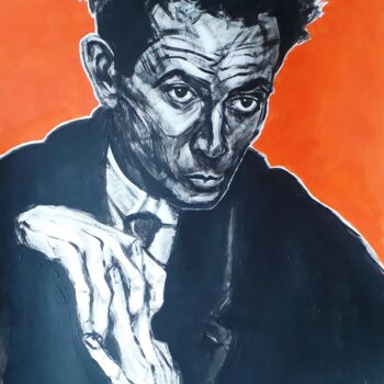 Malerei mit dem Titel "Schiele" von Jean-Michel Desterke, Original-Kunstwerk, Acryl