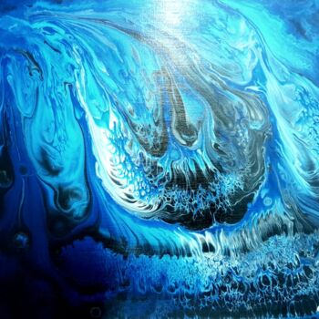 Pittura intitolato "Tsunami" da Jmglyneart, Opera d'arte originale, Acrilico Montato su Telaio per barella in legno