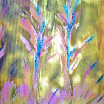 Pintura intitulada "IN A GOLDEN FOREST…" por Jmsbell, Obras de arte originais, Acrílico