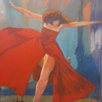 Painting titled "Danse" by Jo Croiset-Hoffmann, Original Artwork, Acrylic