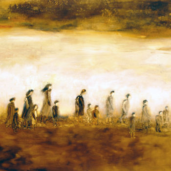 Malerei mit dem Titel "SALE TEMPS SUR LA P…" von Jo Marti, Original-Kunstwerk, Öl