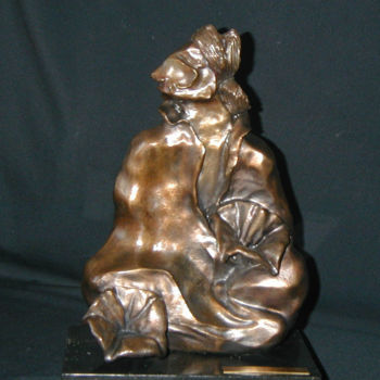 Sculpture titled "Squash Blossoms" by Jo Moore, Original Artwork, Metals