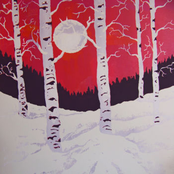 Printmaking titled "Sandia Silence" by Jo Moore, Original Artwork, Screenprinting