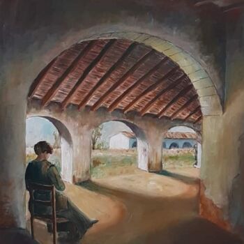 Ζωγραφική με τίτλο "Silencio" από Joana Bisquert Mari, Αυθεντικά έργα τέχνης, Ακρυλικό Τοποθετήθηκε στο Ξύλινο πάνελ