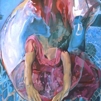 Ζωγραφική με τίτλο "Aqua minerale" από Joanna Burnat-Madejczyk, Αυθεντικά έργα τέχνης, Λάδι