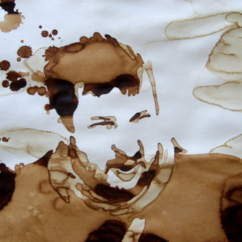 Painting titled "Lars Von Trier" by Joany Régibier, Original Artwork, Watercolor